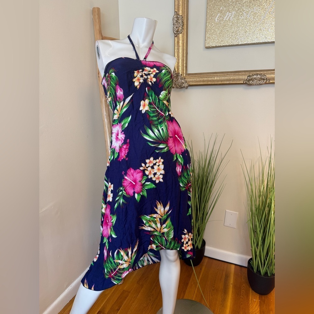 COCO BEACH HAWAII Floral Halter Dress S/M